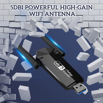 Adaptador USB 3.0 De 1300Mbps, 867Mbps En 5Ghz / 400Mbps En 2.4Ghz De Doble Banda Con Wi-Fi