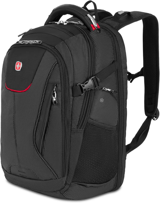 Unisex-Adult 5358 USB Scansmart Laptop Backpack, Black Dot, Large
