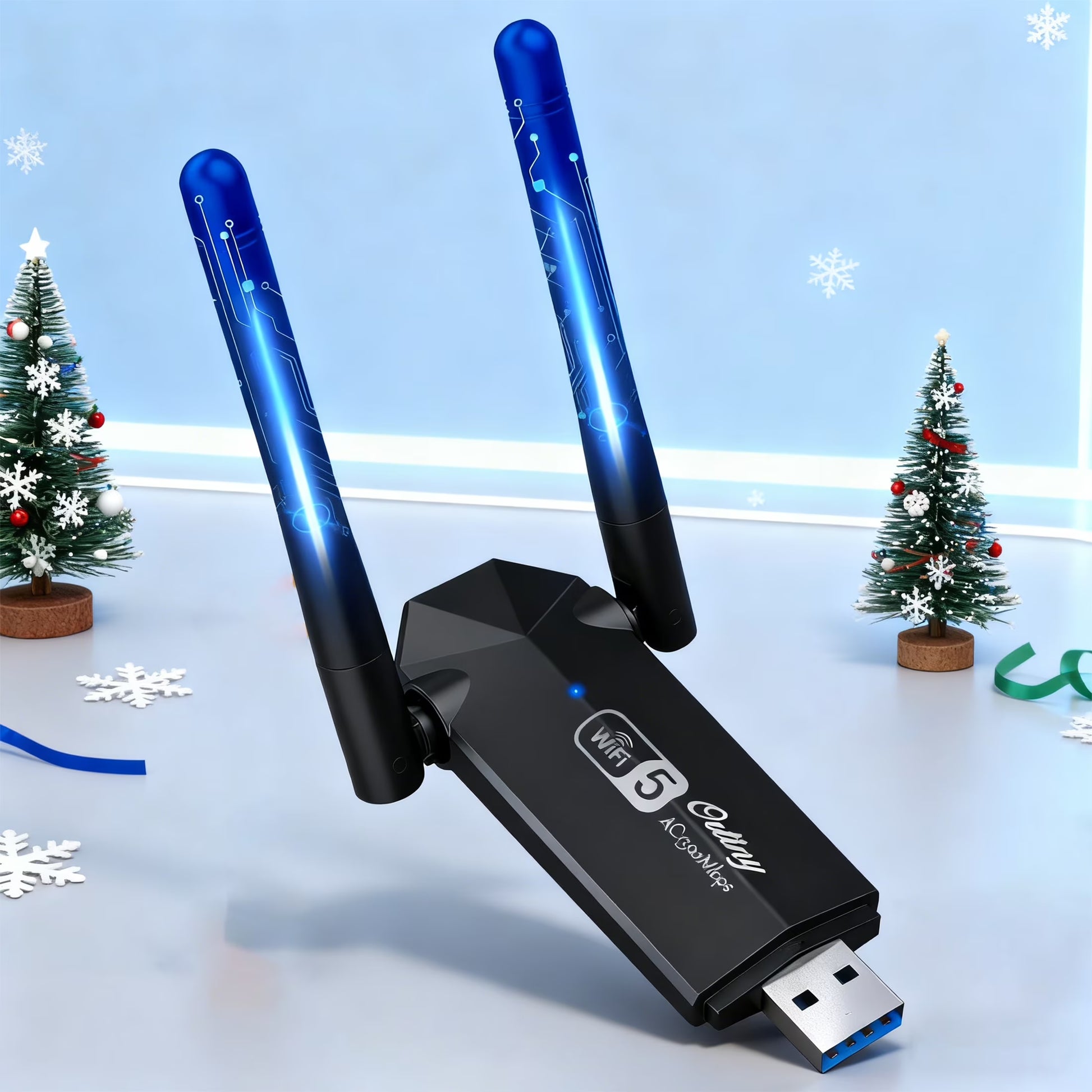 Adaptador USB 3.0 De 1300Mbps, 867Mbps En 5Ghz / 400Mbps En 2.4Ghz De Doble Banda Con Wi-Fi